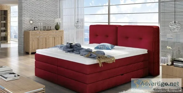 Modern Febe Bed Frame with storage and a mattress