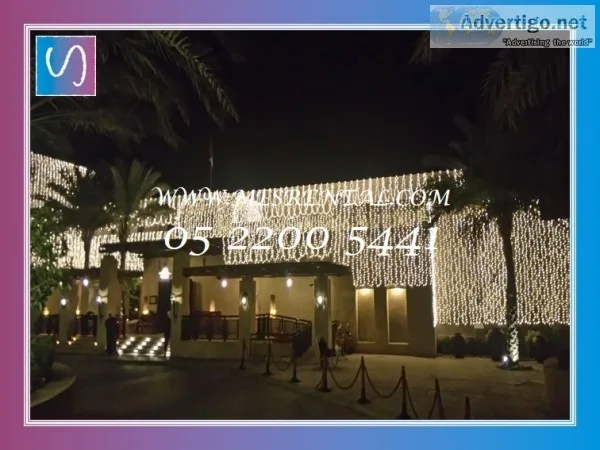 Wedding light and decor rental by mes re