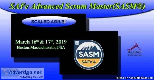 SAFe Advanced Scrum Master(SASM&reg) BostonMassachusetts USA