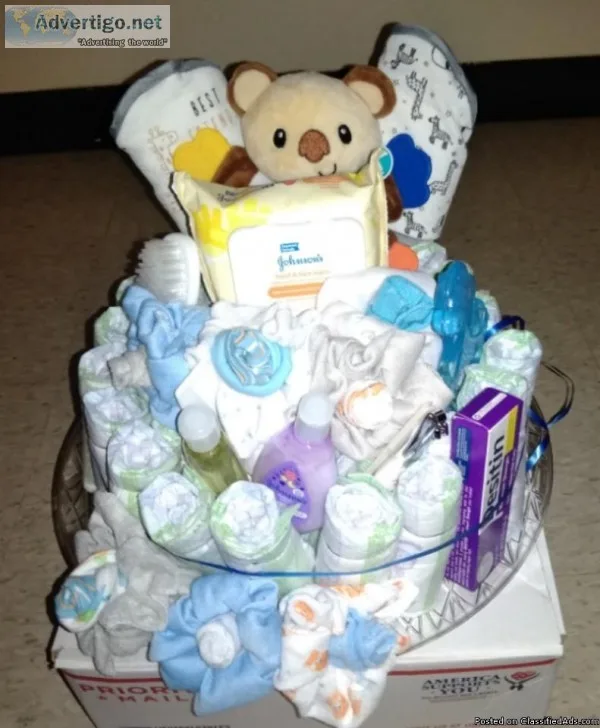 Baby shower item Diaper cake New mom gift