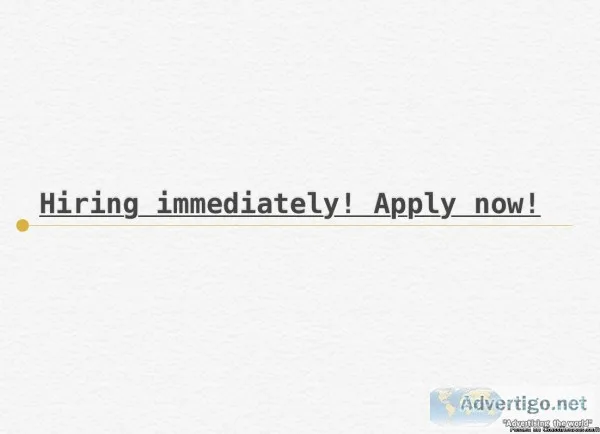 Hiring Agent Recruiters Immediately