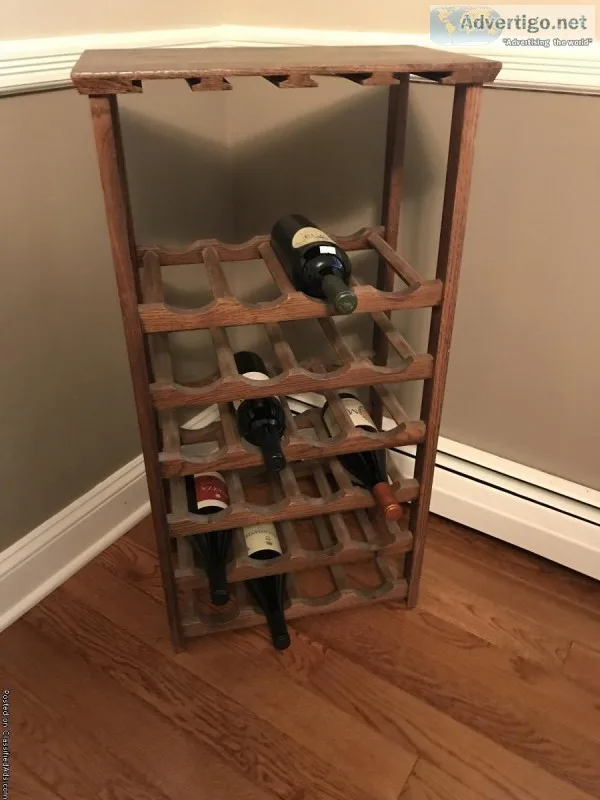 Oak wine rack