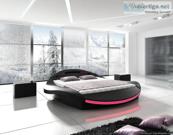 Modern Pallene Bed frame with LED lights