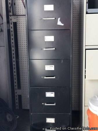 Five drawer file cabinet