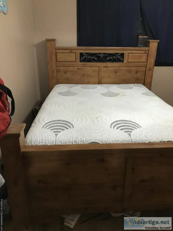 Queen bed with mattress