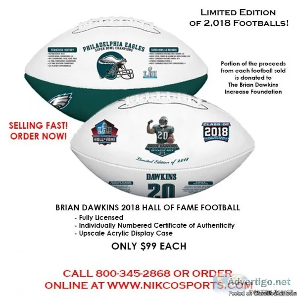 Brian Dawkins HOF Football wAcrylic Case