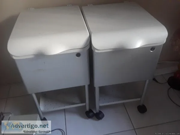 Pair of Rolling File Cabinets