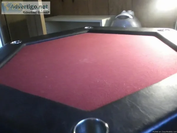 six sided hand made poker table