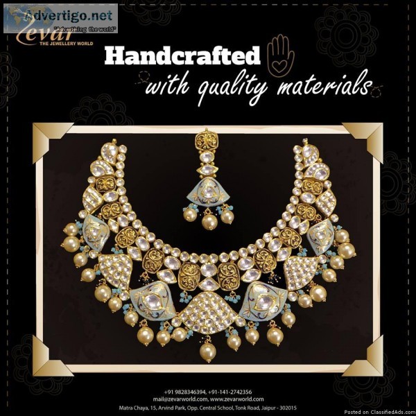 Buy Latest Designer Kundan Meena Jewellery from Zevarworld