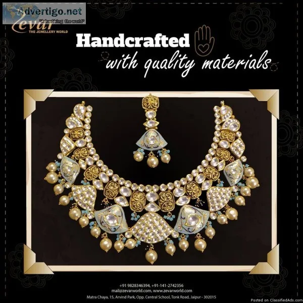 Buy Latest Designer Kundan Meena Jewellery from Zevarworld