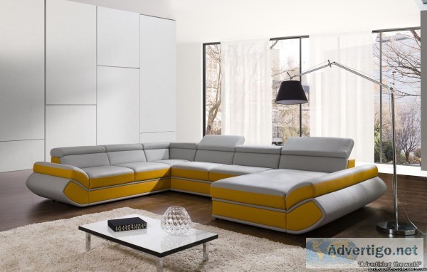 Beautifully designed sofa with geometric accents