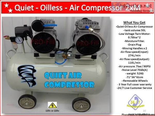 Quite oil less Air Compressor 2XM