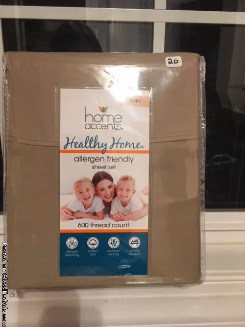 TWIN SHEET SET - 600 Count - Brand New