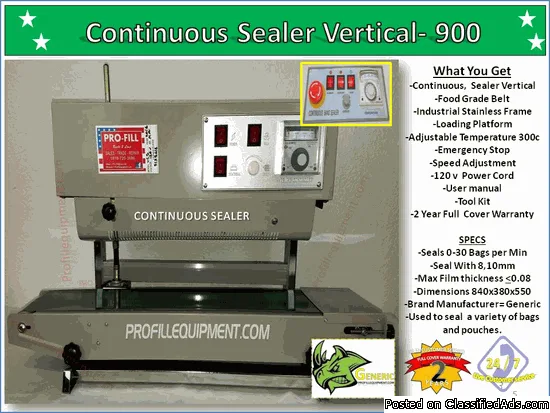 Continuous Sealer Vertical 900