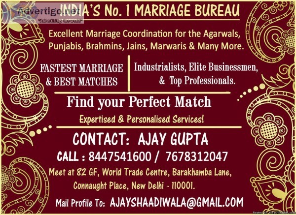 Elite Marriage Bureau in Delhi