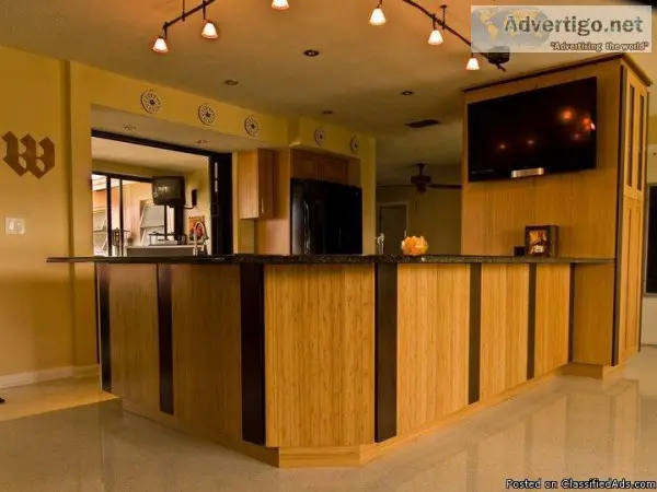 Go green w bamboo kitchen cabinets doors Clearwater Fl