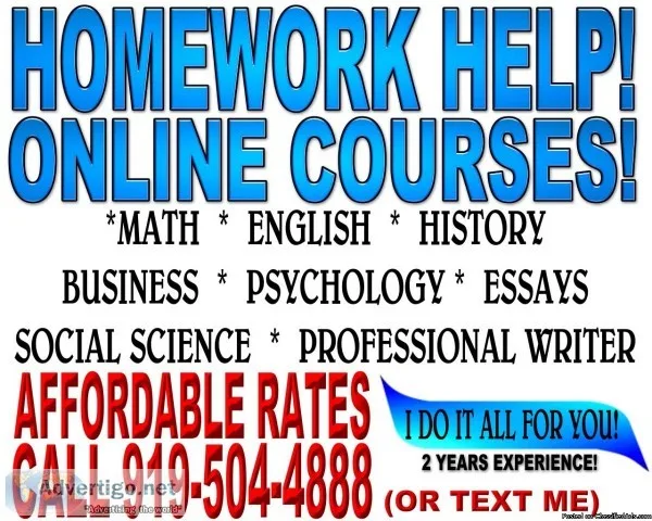 HELP WITH HOMEWORK OR ESSAYS (I DO IT) AFFORDABLE
