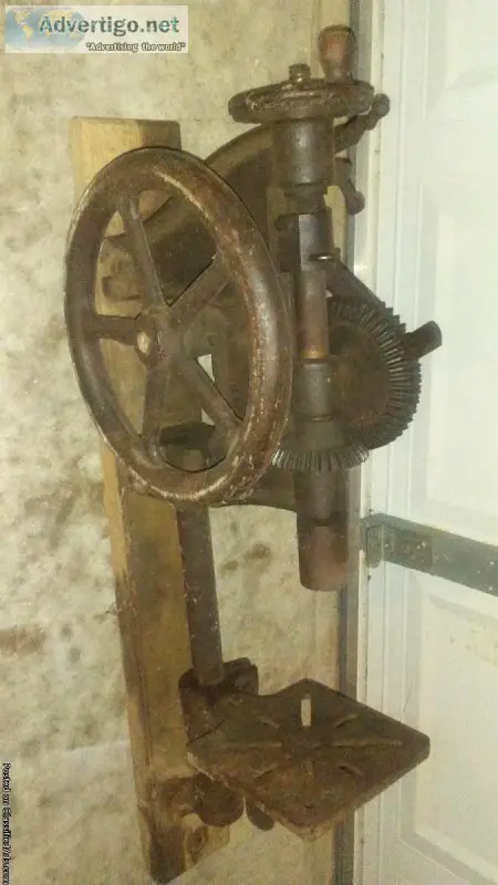 Antique Drill Press - Wall Mount