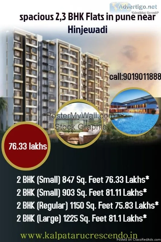 Ready to move  23 bhk flats for sale in waked pune