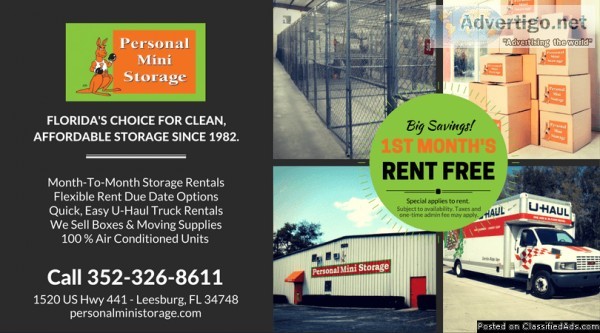 Storage Special Pricing