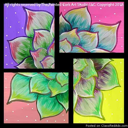 Folsom Studio 324 Succulent  You Get 2 Canvases  Only 40