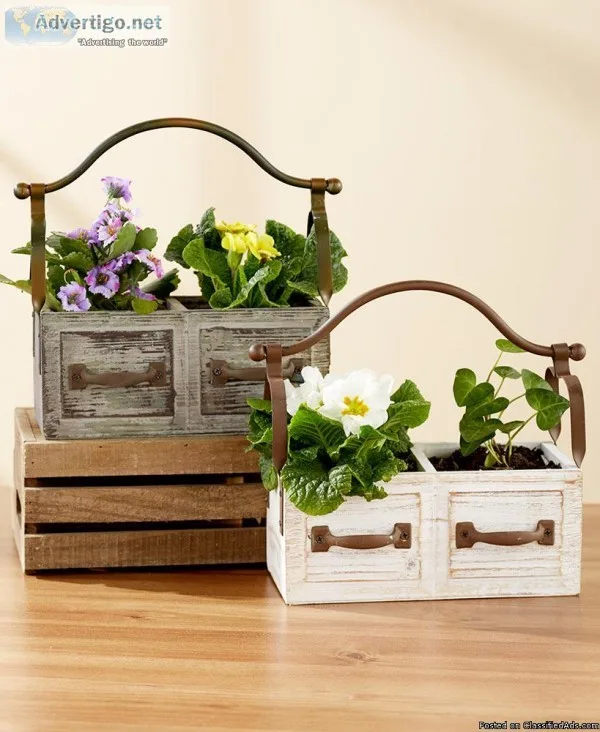 Planter Box with Iron Handle