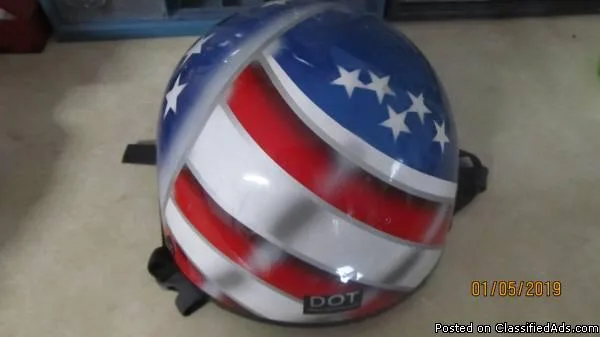 Helmet Shell - Large size for motorcycle or bike - redwhiteblue