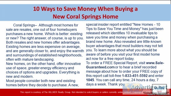 10 Ways to Save Money When Buying a New Coral Springs Home
