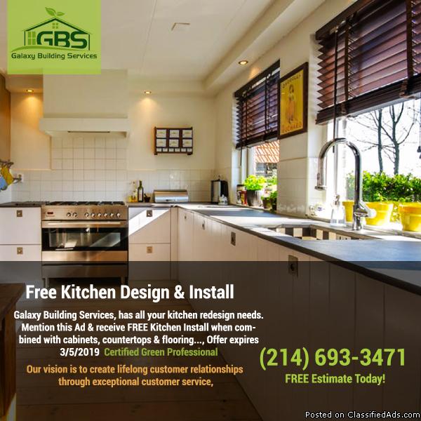 Free Kitchen Design and Install