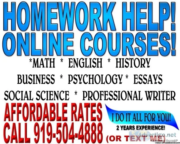 HELP WITH HOMEWORK OR ESSAYS (I DO IT)