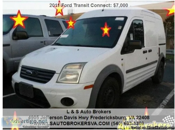 2011 FORD TRANSIT CONNECT XLT MINI CARGO VAN
