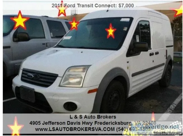 2011 FORD TRANSIT CONNECT XLT MINI CARGO VAN