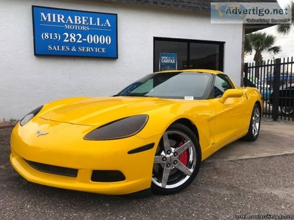 2008 CHEVROLET CORVETTE TARGA  WE FINANCE  MIRABELLA MOTORS 