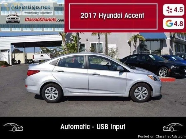 USED 2017 Hyundai Accent SE for sale in San Diego 18280R