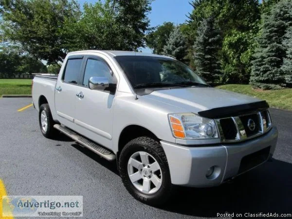 2004 Nissan Titan Crew Cab Silver Pickup