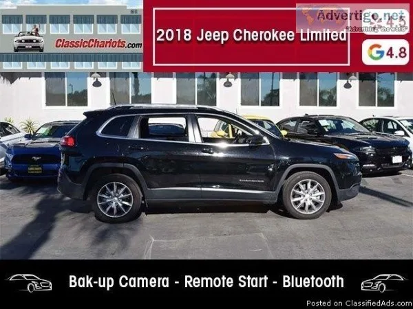 USED 2018 Jeep Cherokee Limited for sale in San Diego 18450R