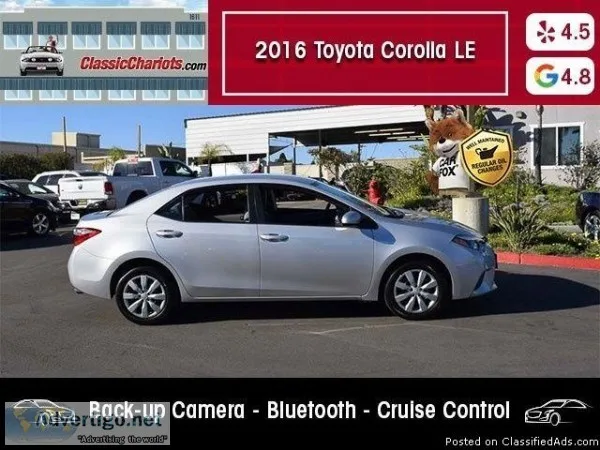 USED 2016 Toyota Corolla LE for sale in San Diego 18526