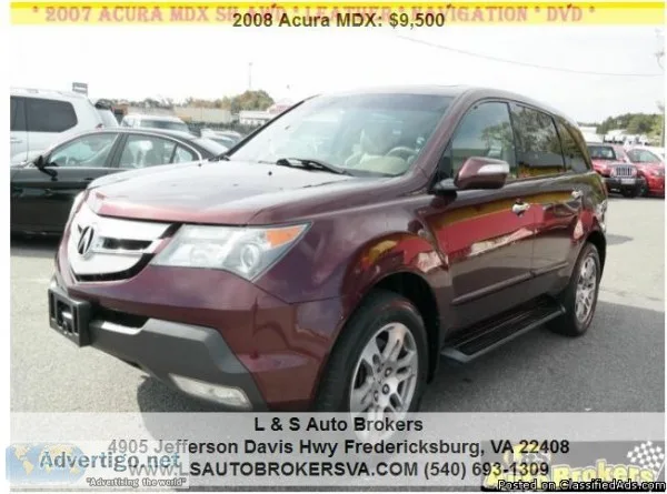 2008 ACURA MDX SH-AWD 4DR SUV ENTRETAIMENT PACKAGE