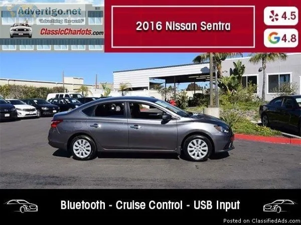 USED 2016 Nissan Sentra S for sale in San Diego 18186