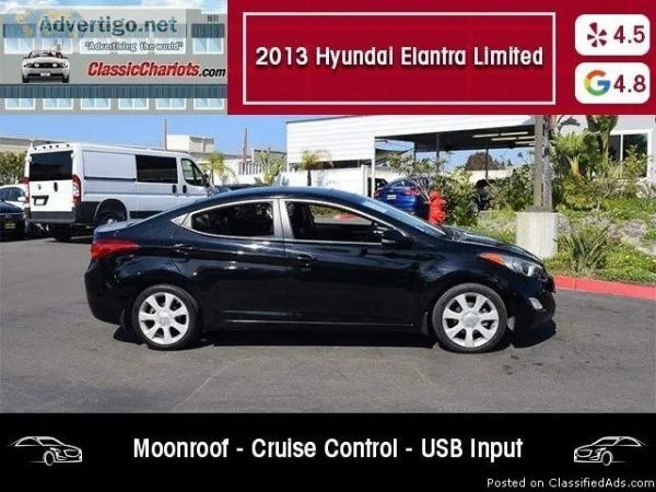 USED 2013 Hyundai Elantra Limited for sale in San Diego 18361