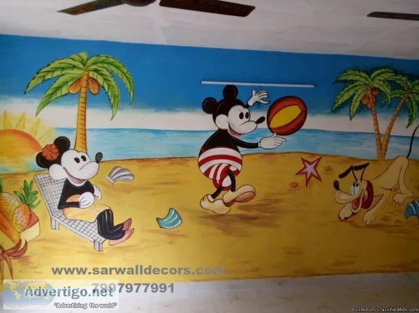Educational theme wall painting in Hyderabad