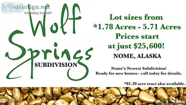 LOTS AVAILABLE IN NOME