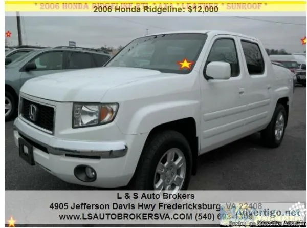2006 Honda Ridgeline AWD RTL 4dr Crew Cab wMoonroof and XM