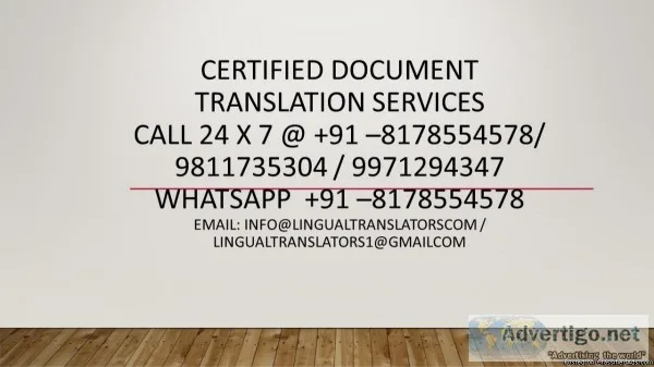 Italian Translation and Translator in Indore