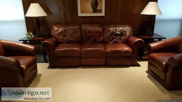 Leather Incliner Sofa