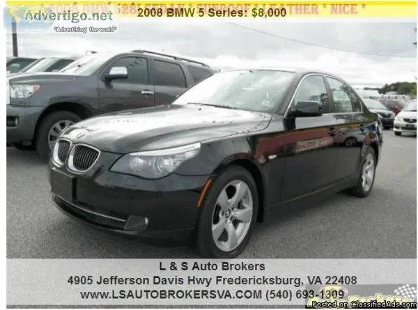 2008 BMW 5 SERIES 528I SEDAN SUNROOFLEATHER 