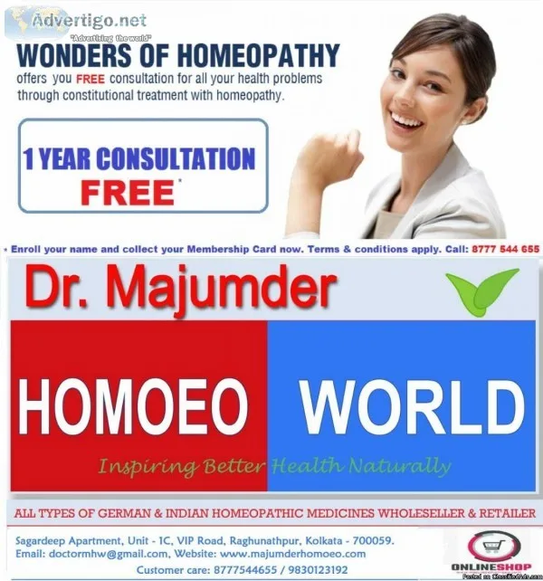 Dr. Majumder Homoeo world it is a homeopathy medicine shop
