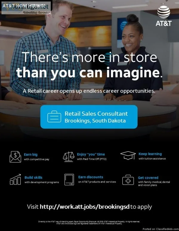 Part Time Retail Sales Consultant - Brooking SD