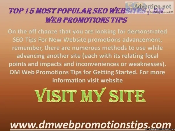 Top 15 Most Popular SEO Websites  DM Web Promotions Tips