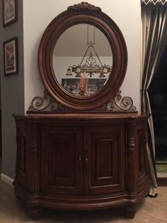 Entryway Chest with Mirror